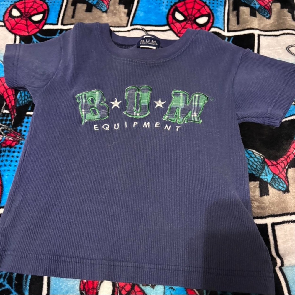 Equipment Kids Navy and Green Graphic Tee